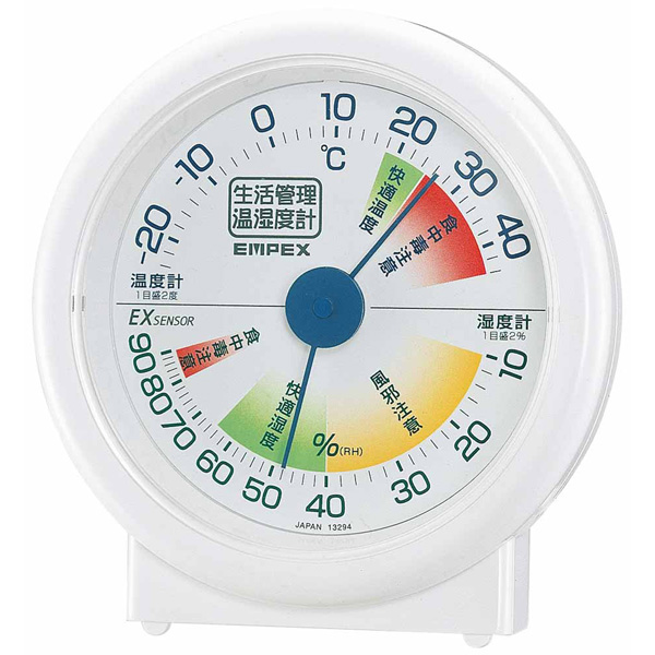 エンペックス TM-2401 生活管理温・湿度計（ホワイト）EMPEX[TM2401] 返品種別A