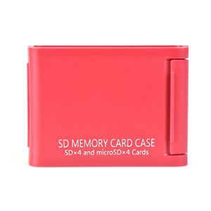 ケンコー AS SD4 RE SDメモリーカードケース 4枚収納タイプ（レッド）[ASSD4RE] 返品種別A