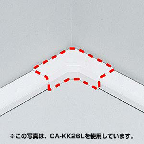 サンワサプライ CA-KK17L ケーブルカバー（L型、ホワイト）[CAKK17L] 返品種別A