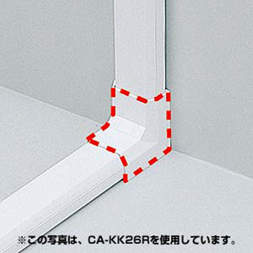 サンワサプライ CA-KK17R ケーブルカバー（入角、ホワイト）[CAKK17R] 返品種別A