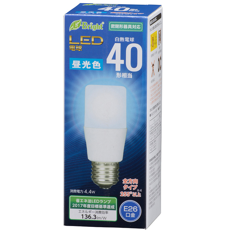 オーム LDT4D-G AG20 LED電球 一般電球T形 600lm（昼光色相当）OHM 06-3606[LDT4DGAG20] 返品種別A