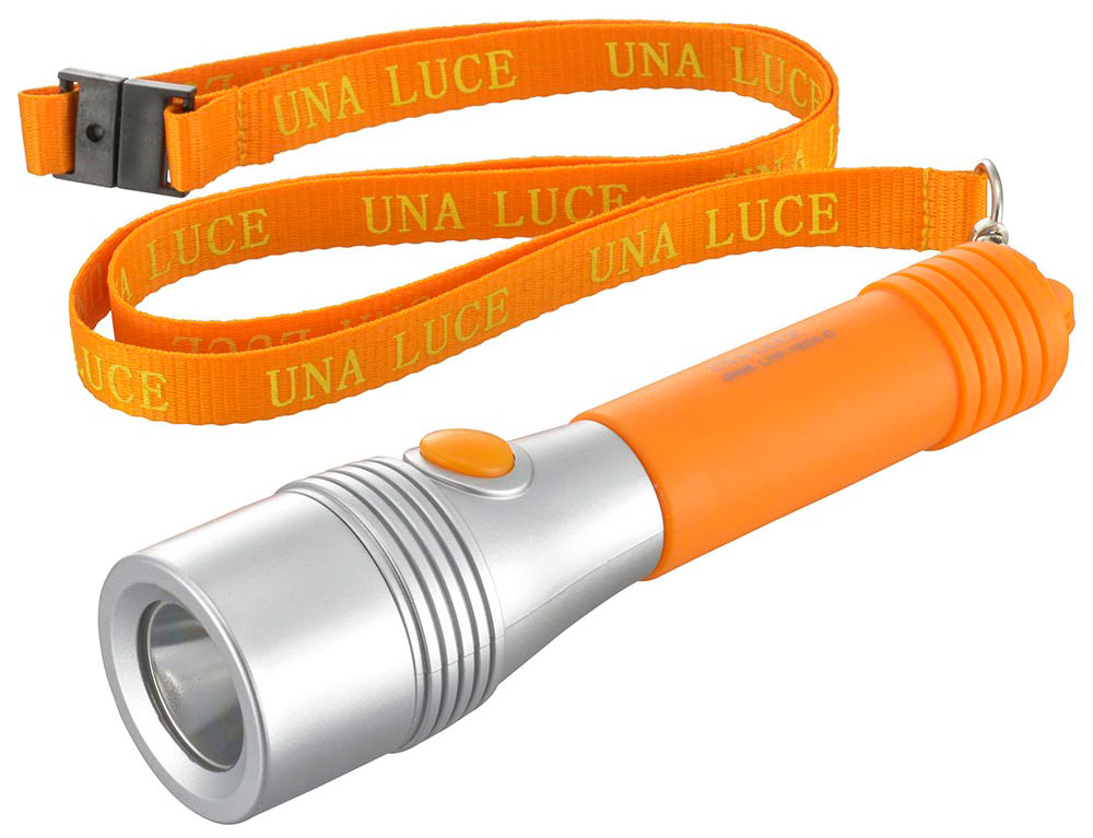 オーム LHP-05D5-D LED懐中電灯（オレンジ）50ルーメンOHM ウナルーチェ 08-1502[LHP05D5D] 返品種別A