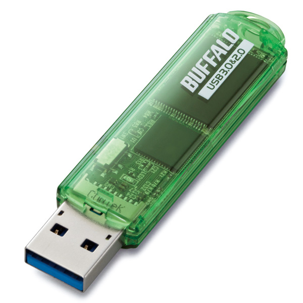 BUFFALO （バッファロー） USB3.0対応 USBフラッシュメモリ 64GB（グリーン） BUFFALO RUF3-Cシリーズ RUF3-C64GA-GR返品種別A