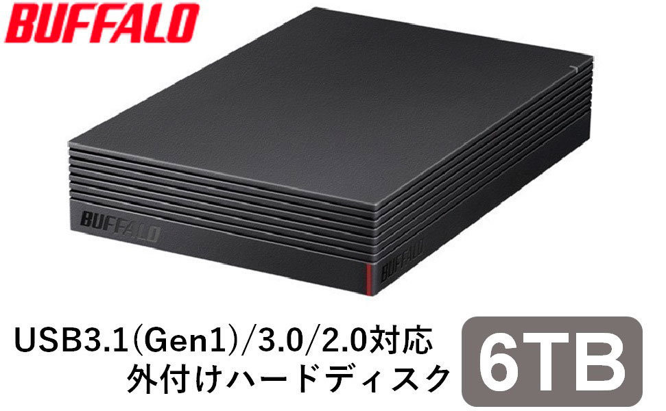 BUFFALO （バッファロー） パソコン＆テレビ録画用外付けハードディスク 6TB HD-EDS6.0U3-BA返品種別A