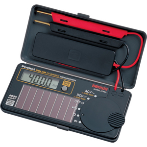 三和電気計器 PS8A ソーラー充電ポケット型デジタルマルチメータ[PS8Aサンワ] 返品種別B