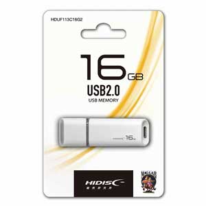 HIDISC HDUF113C16G2 USB2.0対応 フラッシュメモリ 16GB[HDUF113C16G2] 返品種別A