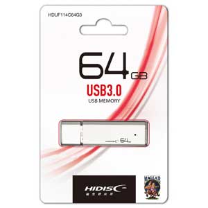 HIDISC HDUF114C64G3 USB3.0対応 フラッシュメモリ 64GB[HDUF114C64G3] 返品種別A