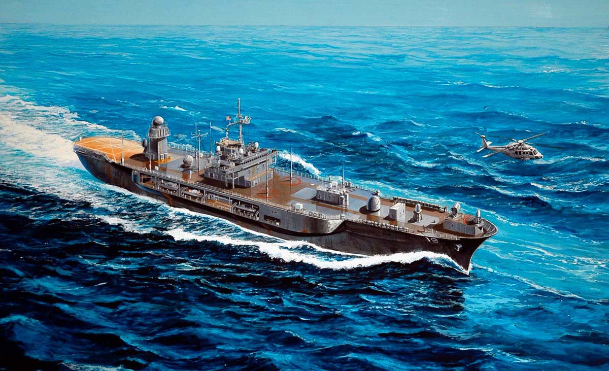 ピットロード 【再生産】1/700 スカイウェーブシリーズ アメリカ海軍 揚陸指揮艦 LCC-19 ブルー・リッジ 2004【M55】プラモデル 返品種