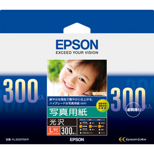 エプソン KL300PSKR L判 写真用紙(光沢・300枚)[KL300PSKR] 返品種別A
