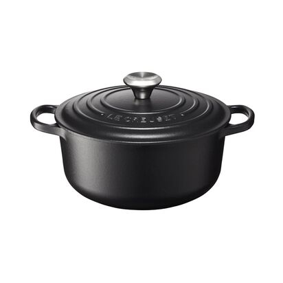 ル・クルーゼ 【IH対応】 シグニチャー ココット・ロンド 24cm ブラックマットホーロー (マットブラック) 21177240000430返品種別A