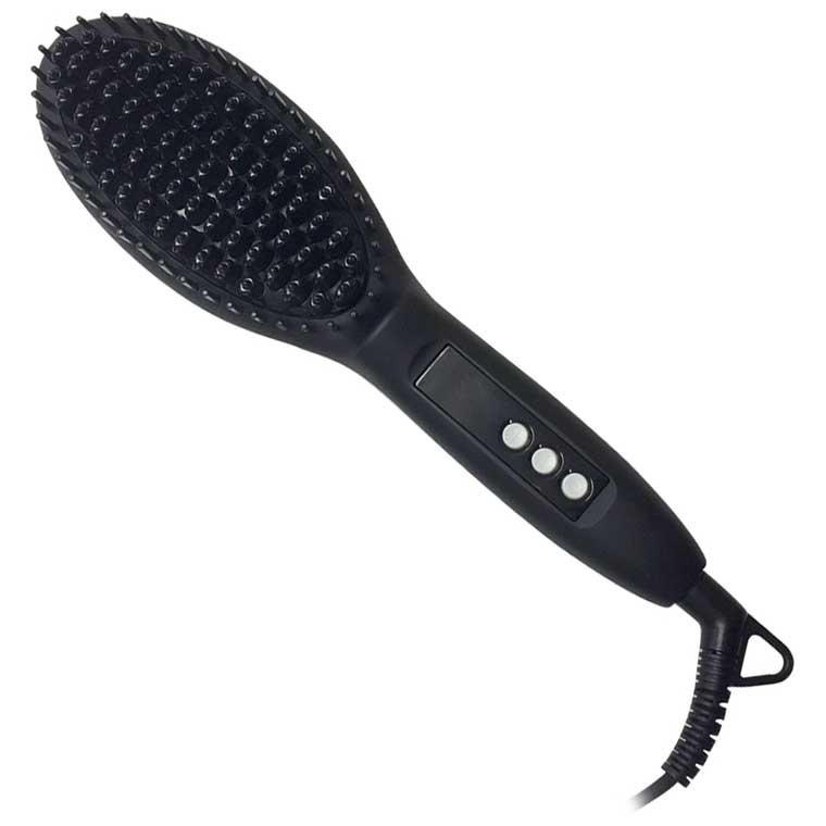 メイクジーナ DK818 ヘアアイロン（黒）MAKEGINA GLAMOUR メイクジーナ グラマー ストレートブラシ[DK818] 返品種別A