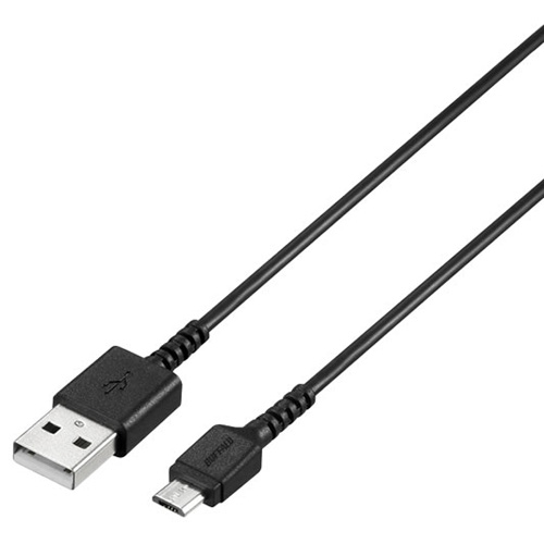バッファロー BSMPCMB110BK USB2.0ケーブル 1.0m（A to microB）ブラック[BSMPCMB110BK] 返品種別A